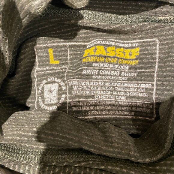 Massif Combat Shirt Camo Men's Size Large 
Long Sleeve Pullover - Picture 12 of 12